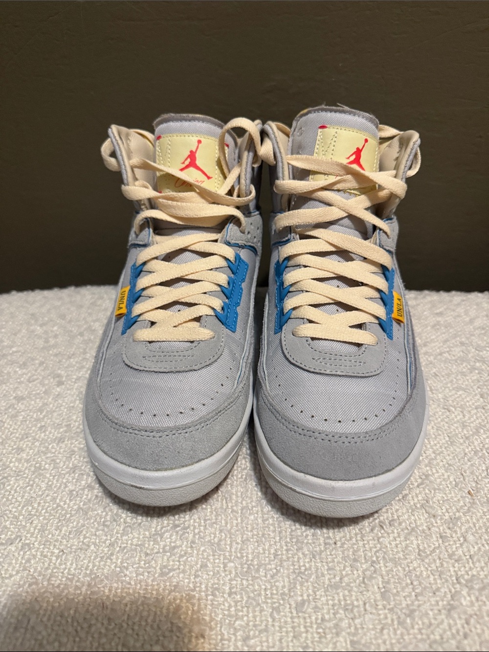 Air Jordan 2 x Union LA Gray Blue High Top Sneakers | Excellent Condition - Picture 4 of 8
